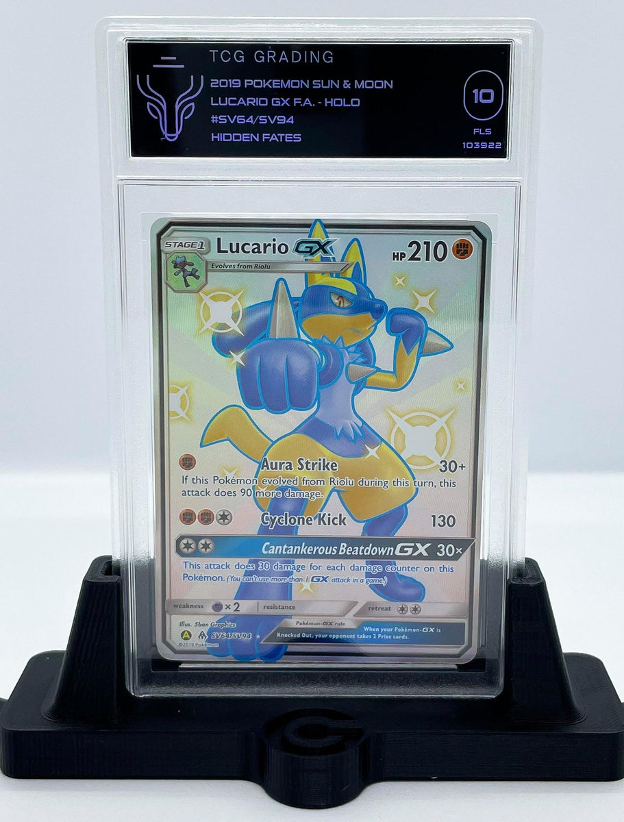 Pokemon - Sun & Moon - Hidden Fates - Lucario-GX (Shiny Full Art) -  SV64/SV94 