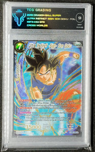 Dragon Ball Super TCG Ultra Instinct -Sign- Son Goku Foil BT3-033 SPR TCG Grading (9)