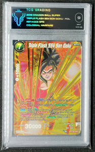 Dragon Ball Super TCG Triple Flash SS4 Son Goku BT4-003 SPR TCG Grading (9)