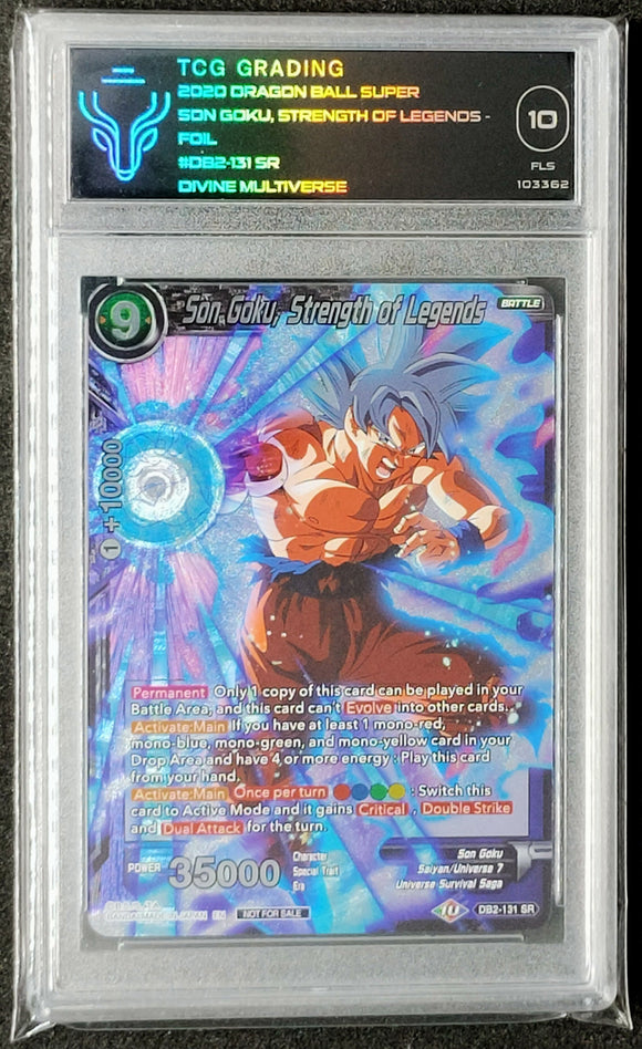graded dragon ball super cards Dragon Ball Super TCG Son Goku, Strength of Legends DB2-131 TCG Gradin – Faraway Island Collectibles